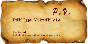 Pólya Viktória névjegykártya